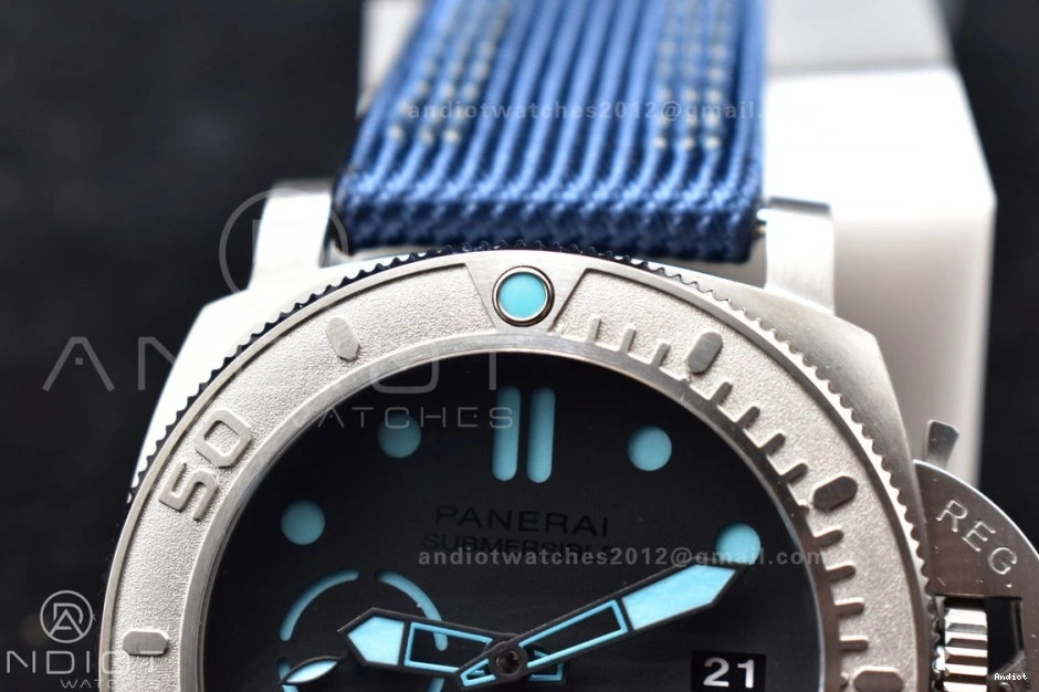 P NY Submersible 997 TI Tit VSF PAM985 Mike Timeless Blue Horn 0725